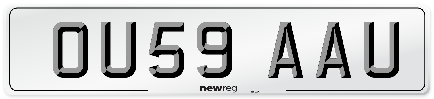OU59 AAU Number Plate from New Reg